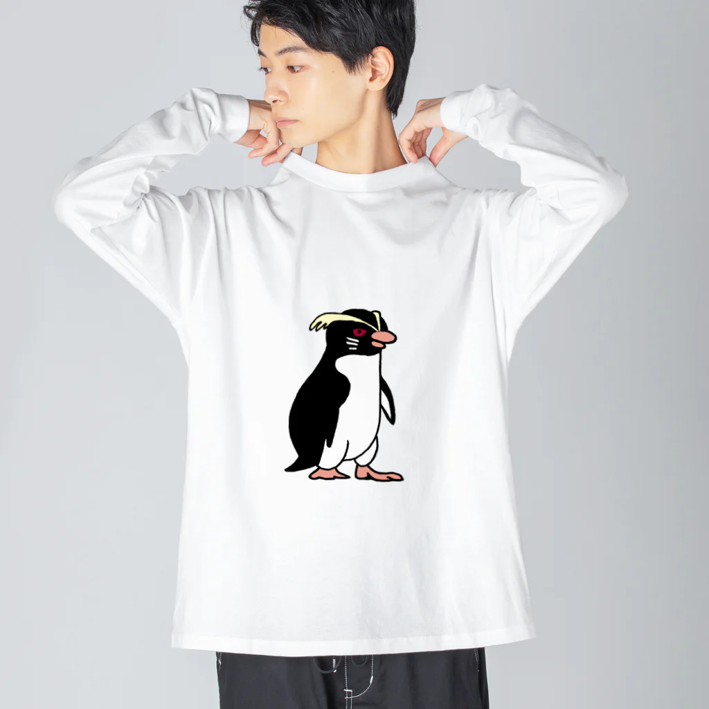 空とぶペンギン舎のフィヨルドランドペンギンA ビッグシルエットロングスリーブTシャツ