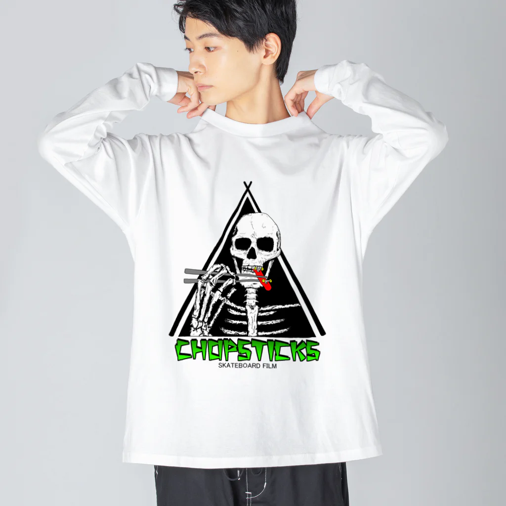 Filmer_Noonのドクロとスケートボード Big Long Sleeve T-Shirt