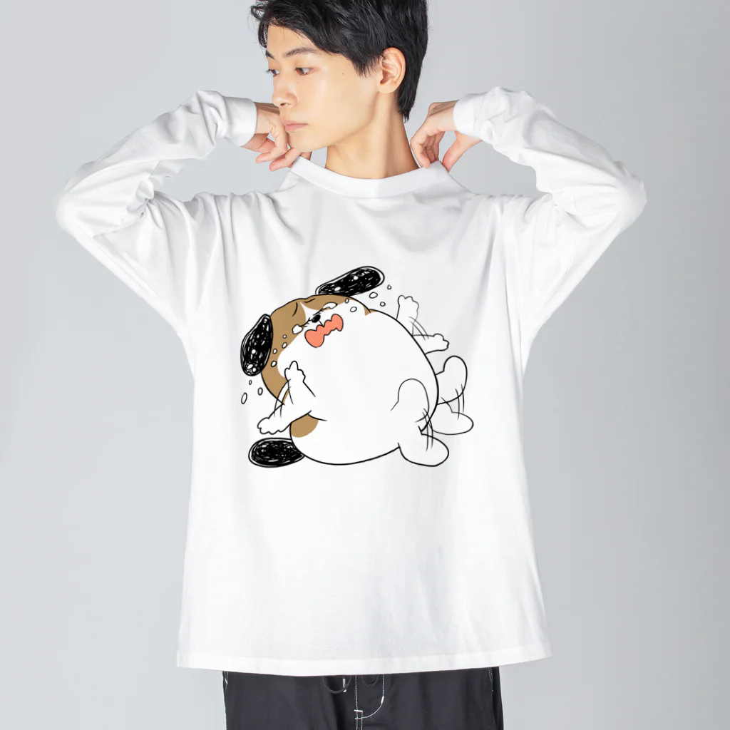 マツバラのもじゃまるやだやだ Big Long Sleeve T-Shirt