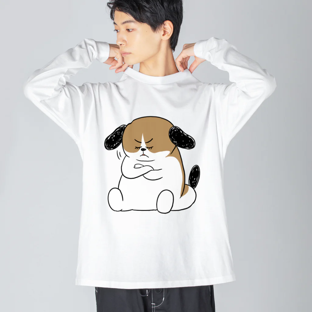 マツバラのもじゃまる納得 Big Long Sleeve T-Shirt