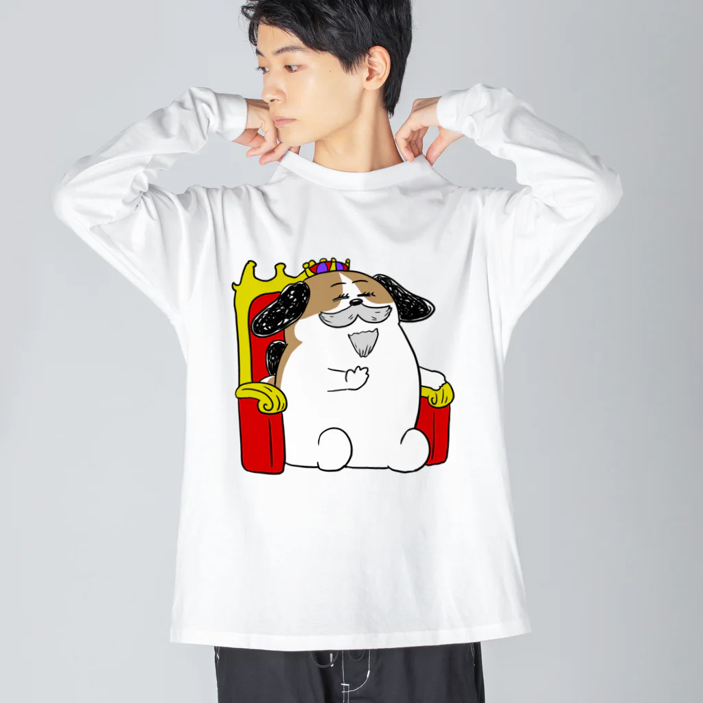 マツバラのもじゃまる王様 Big Long Sleeve T-Shirt