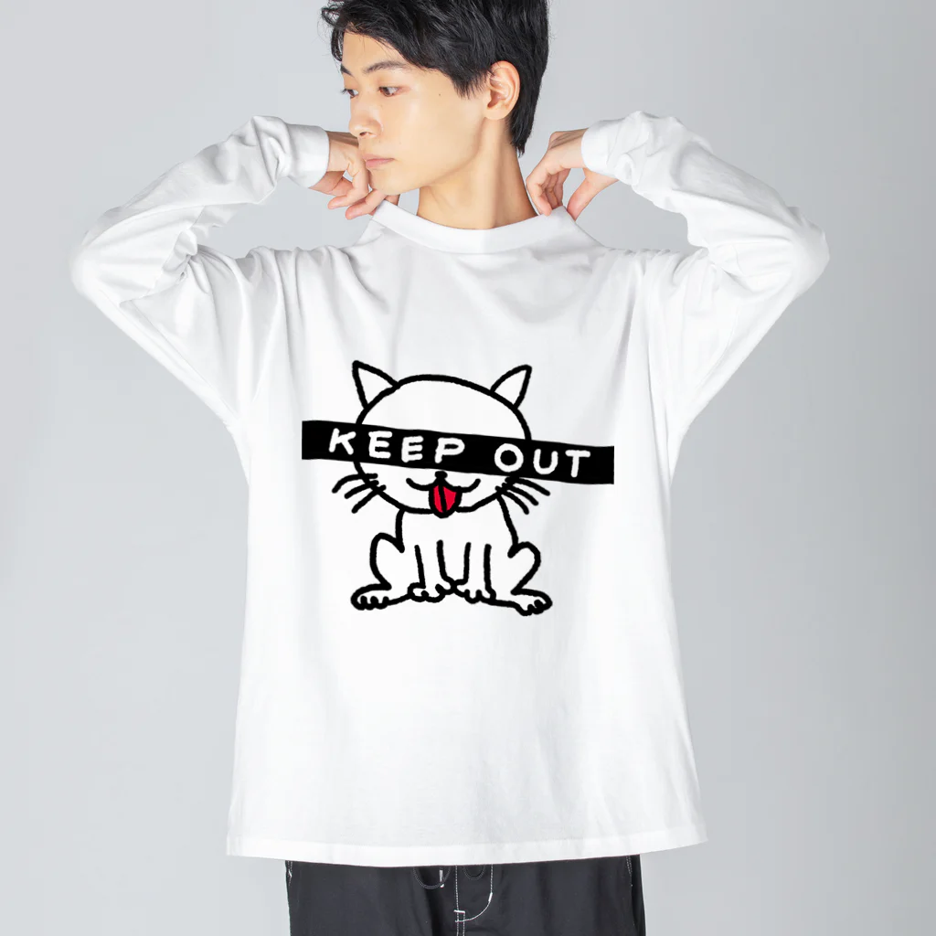 風野ひつじのKEEP OUT ビッグシルエットロングスリーブTシャツ