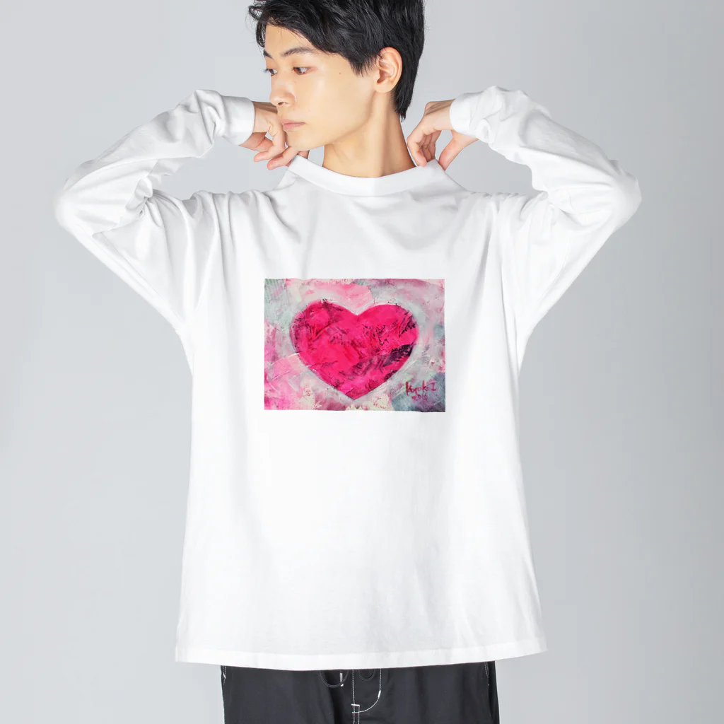 石倉かよこのグッズショップのMy Heart-001 Big Long Sleeve T-Shirt