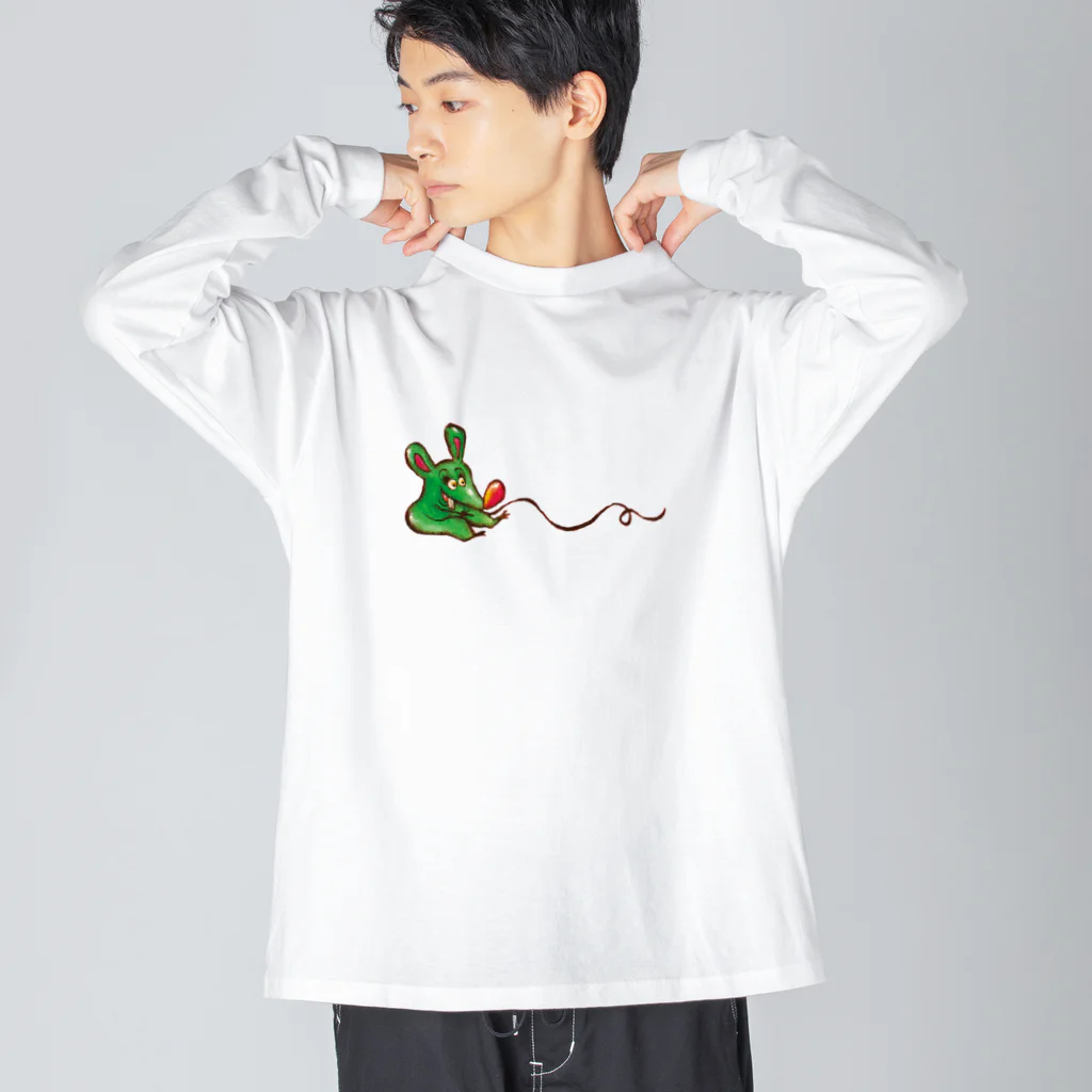 カタオカナオのみどりねずみくん Big Long Sleeve T-Shirt