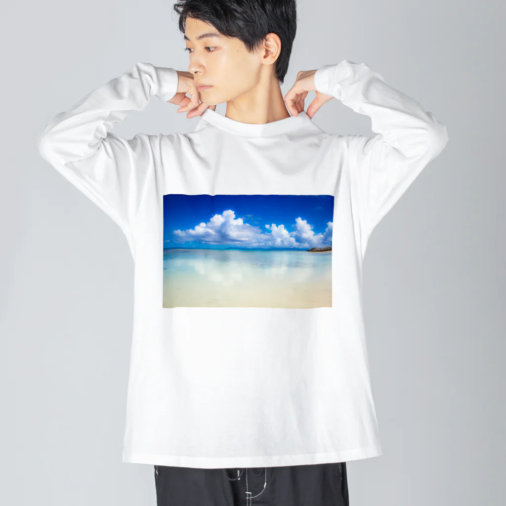 mizuphoto galleryのDreaming blue ビッグシルエットロングスリーブTシャツ