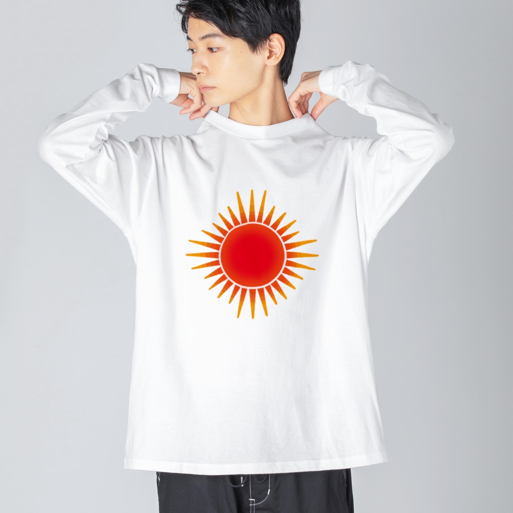 ツバメ堂の真っ赤に燃える太陽 Big Long Sleeve T-Shirt