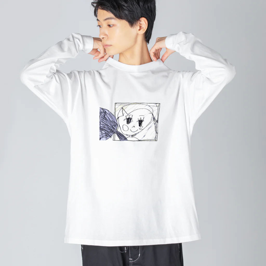 chiyonohanaのかがみよかがみ（黒線） Big Long Sleeve T-Shirt