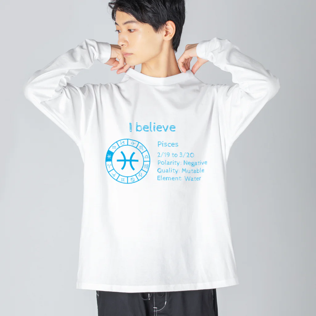 主に文と写真の12星座【魚座】 Big Long Sleeve T-Shirt