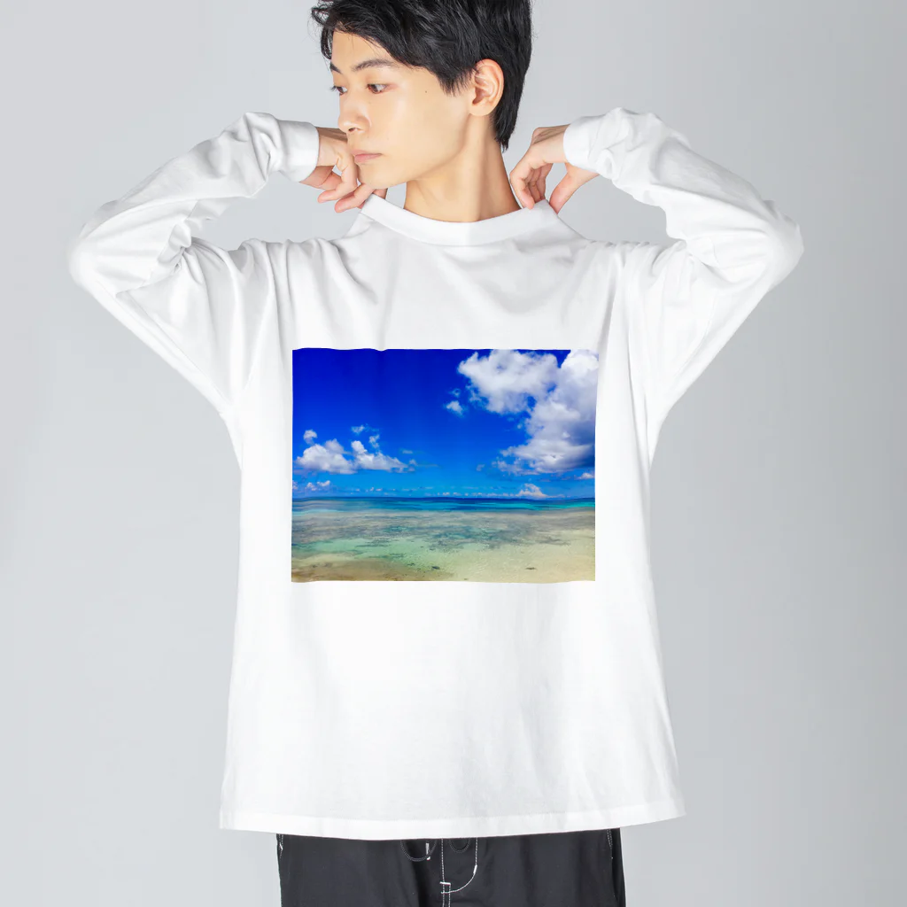 mizuphoto galleryのHeaven's blue ビッグシルエットロングスリーブTシャツ