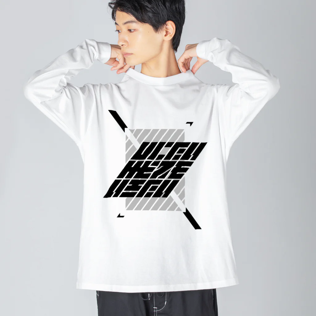 IENITY　/　MOON SIDEのしにたいけどでもいきたい #WHITE Big Long Sleeve T-Shirt