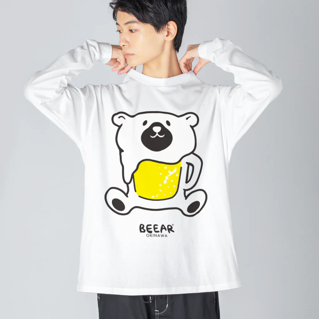 4kakeクリエイティブワーク SUZURI SHOPのBEEAR（ビーアー） ビッグシルエットロングスリーブTシャツ