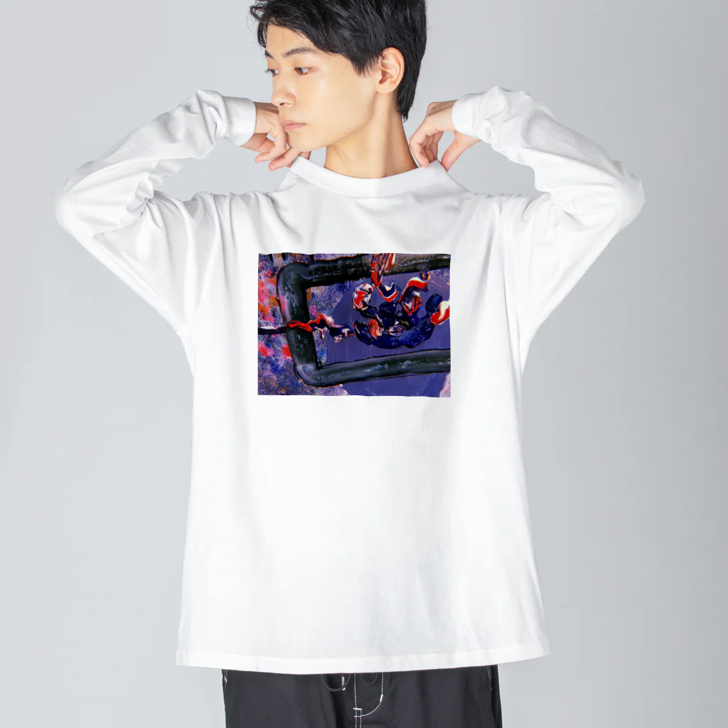 さかなや実験室の火炎 Big Long Sleeve T-Shirt