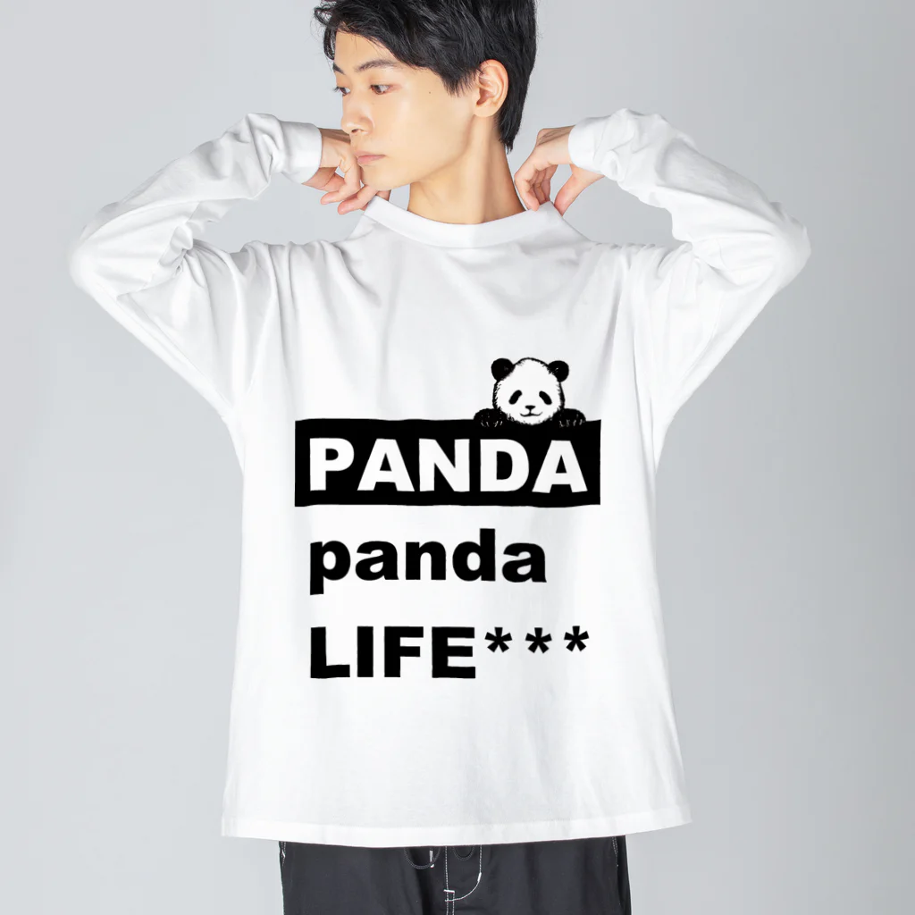 PANDA panda LIFE***ののぞきこみパンダ ビッグシルエットロングスリーブTシャツ