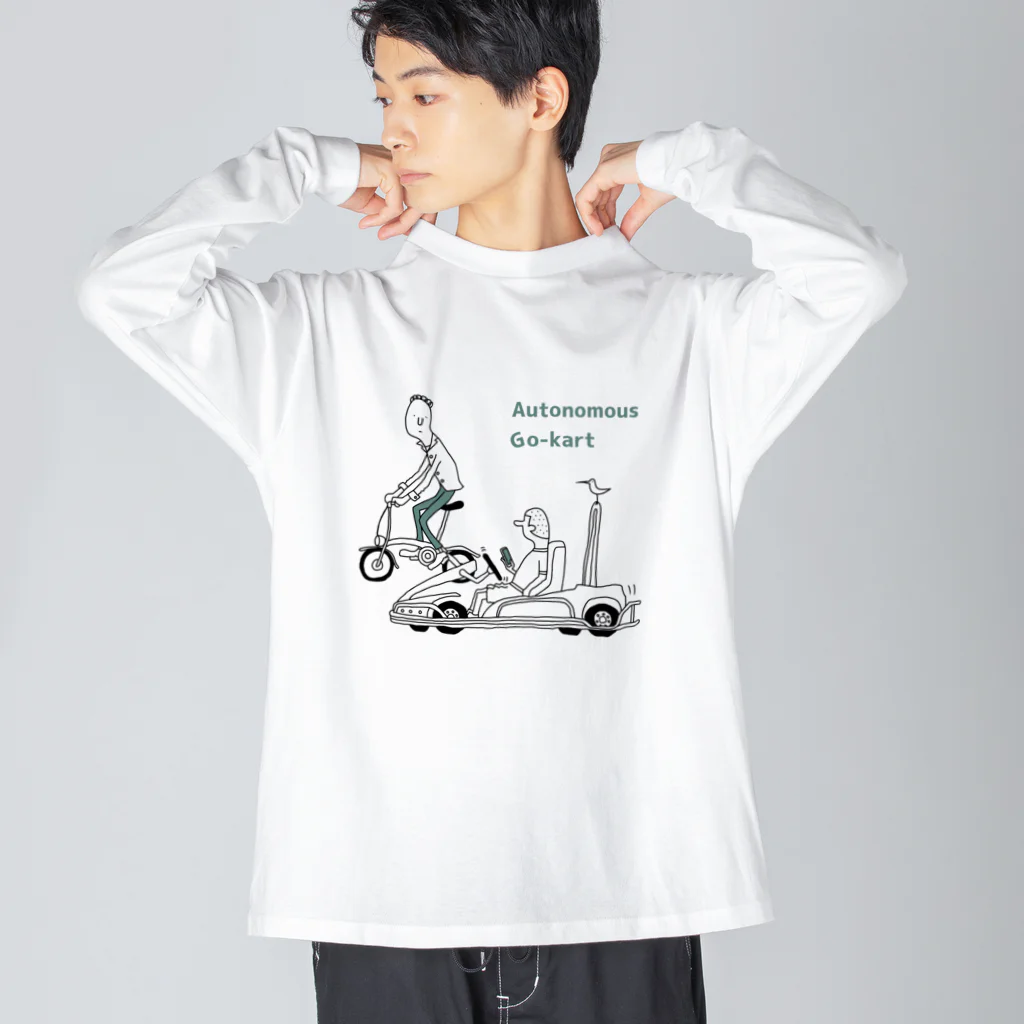 TakeLoop_goodsのAutonomous Go-kart ビッグシルエットロングスリーブTシャツ