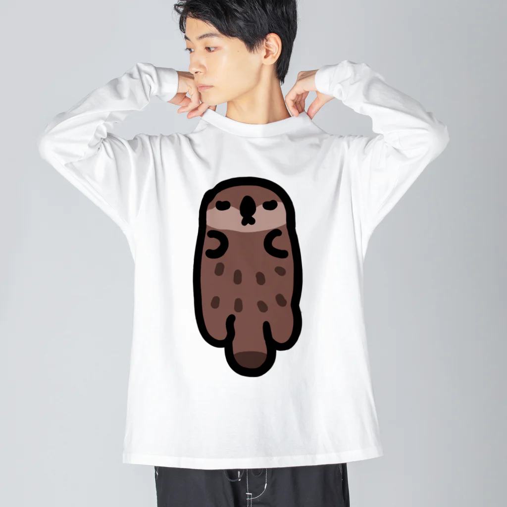 へきらっこのお子ラッコ（おねむ） ビッグシルエットロングスリーブTシャツ