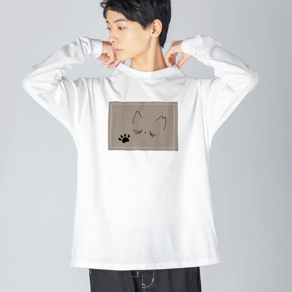 ミ　オのねこ ビッグシルエットロングスリーブTシャツ