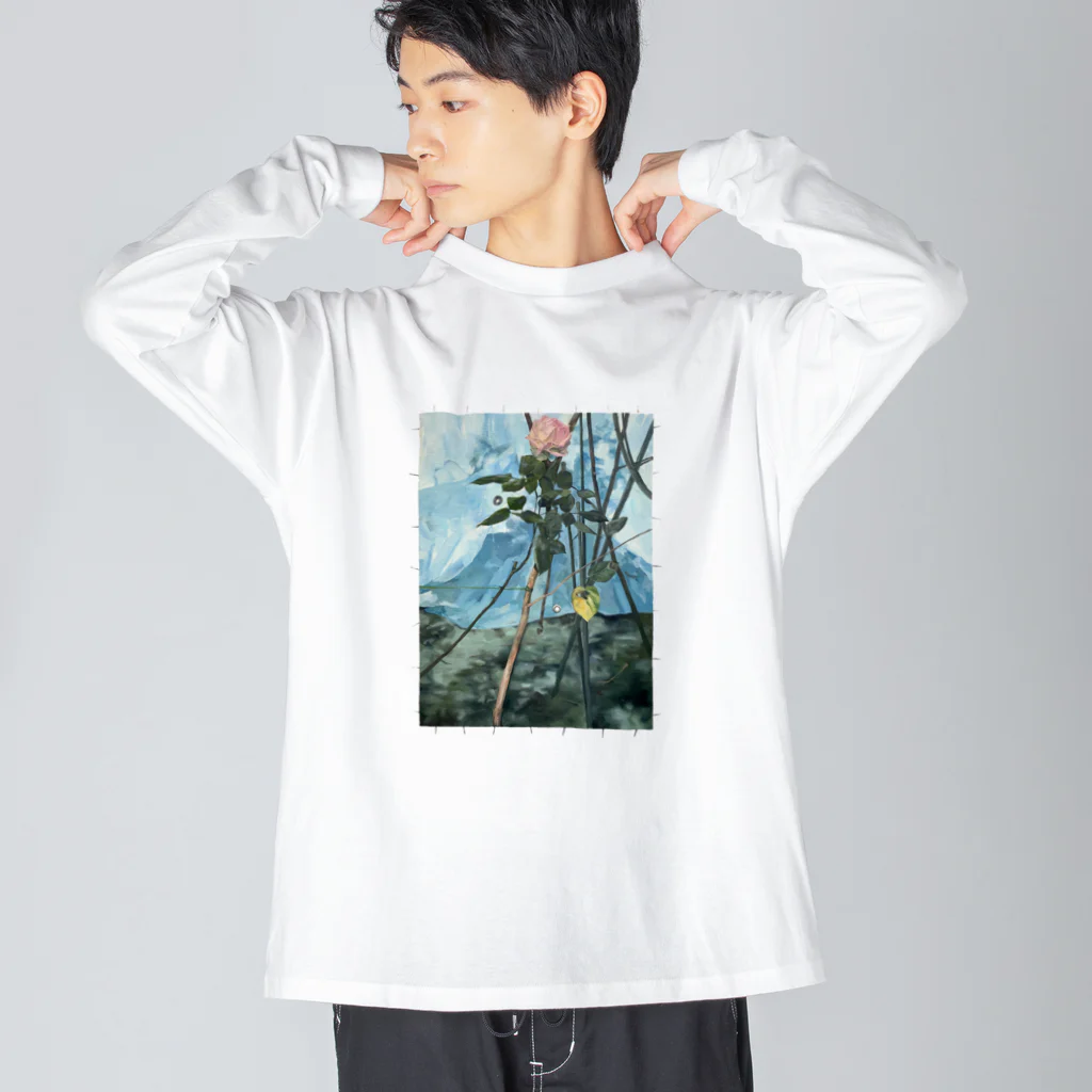 tsuetaniのトゲのある絵 ビッグシルエットロングスリーブTシャツ