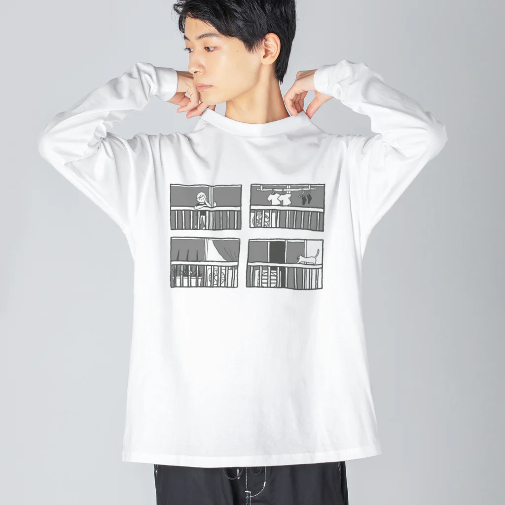 goo×gooの夜のベランダ Big Long Sleeve T-Shirt