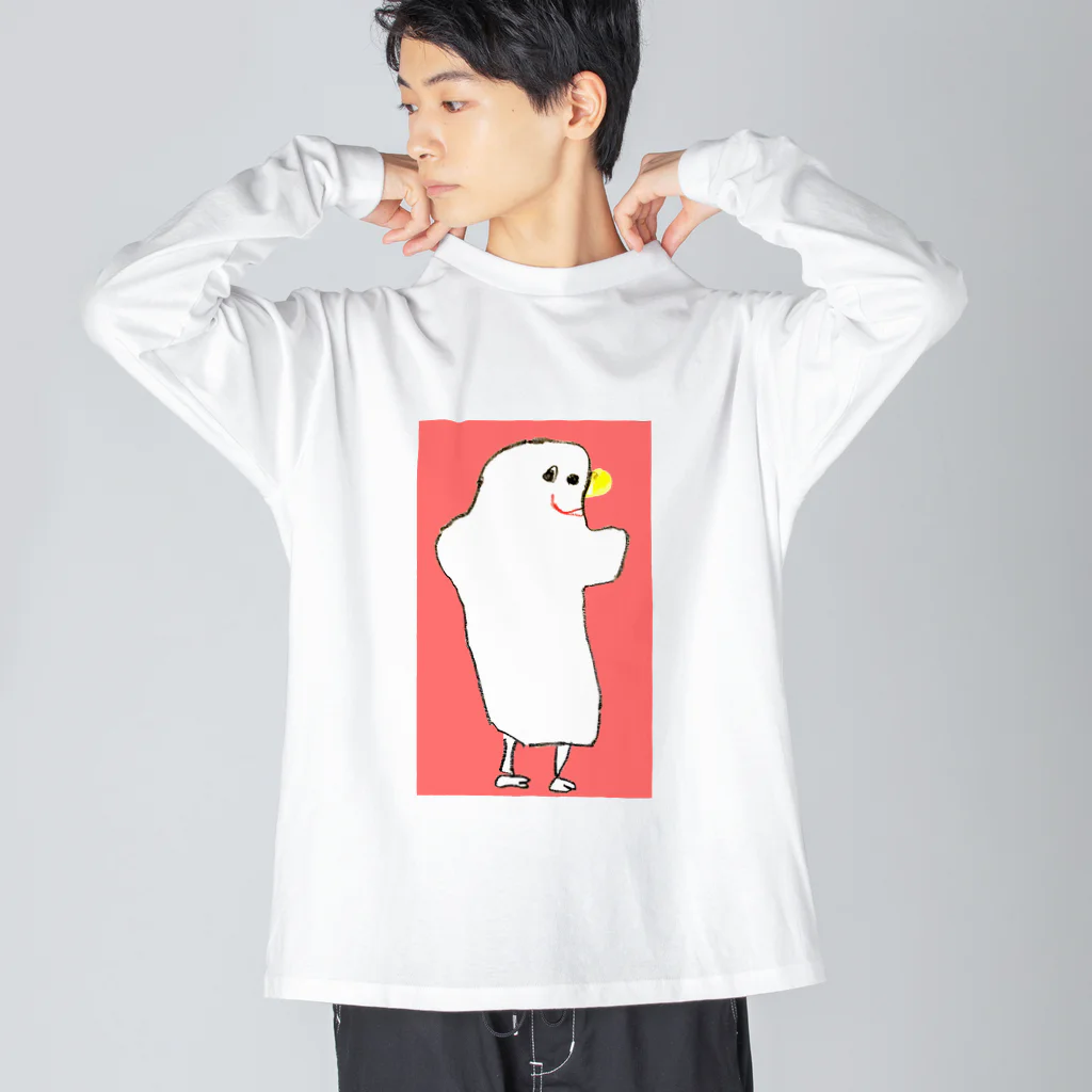 mogegeの4才が描いたペンギン ビッグシルエットロングスリーブTシャツ