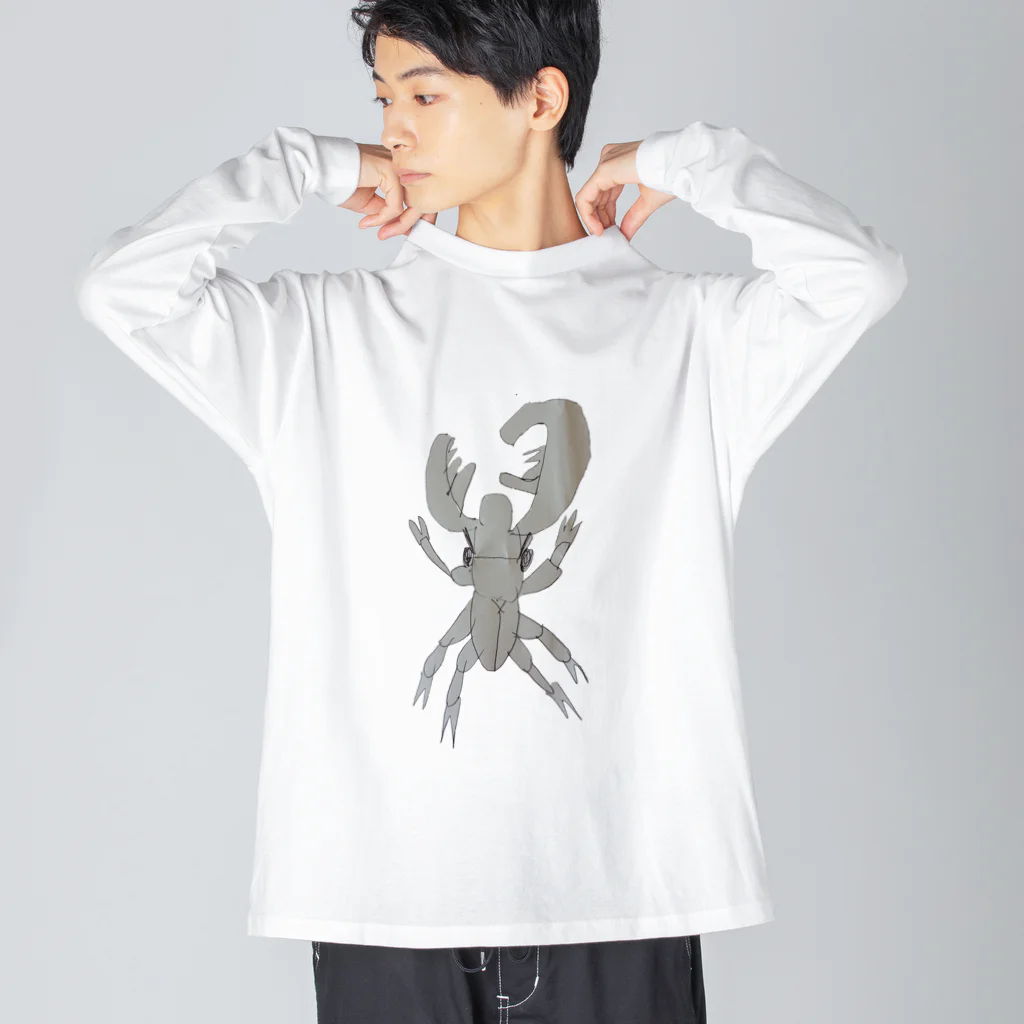 ナマケモノ雑貨店 SUZURI出張所のかっこいいクワガタ Big Long Sleeve T-Shirt