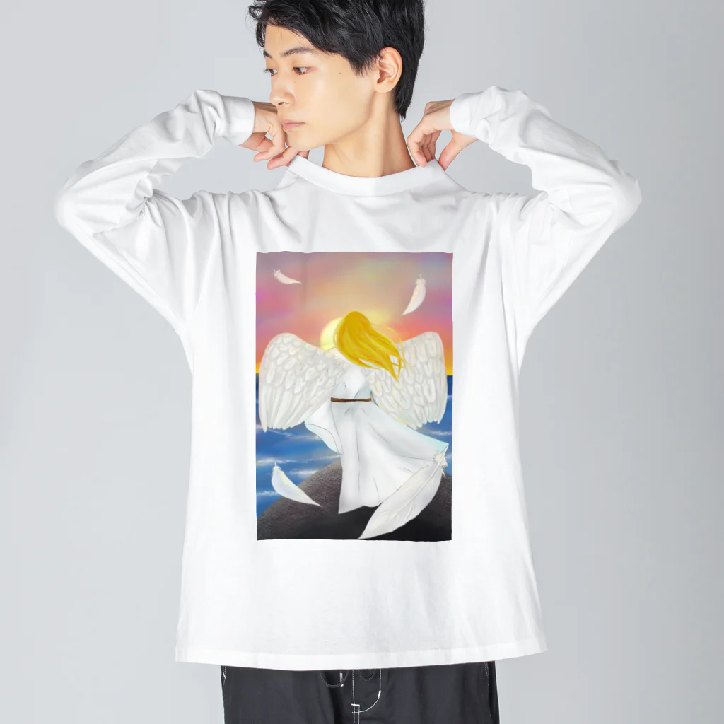 Lily bird（リリーバード）の落陽天使 Big Long Sleeve T-Shirt