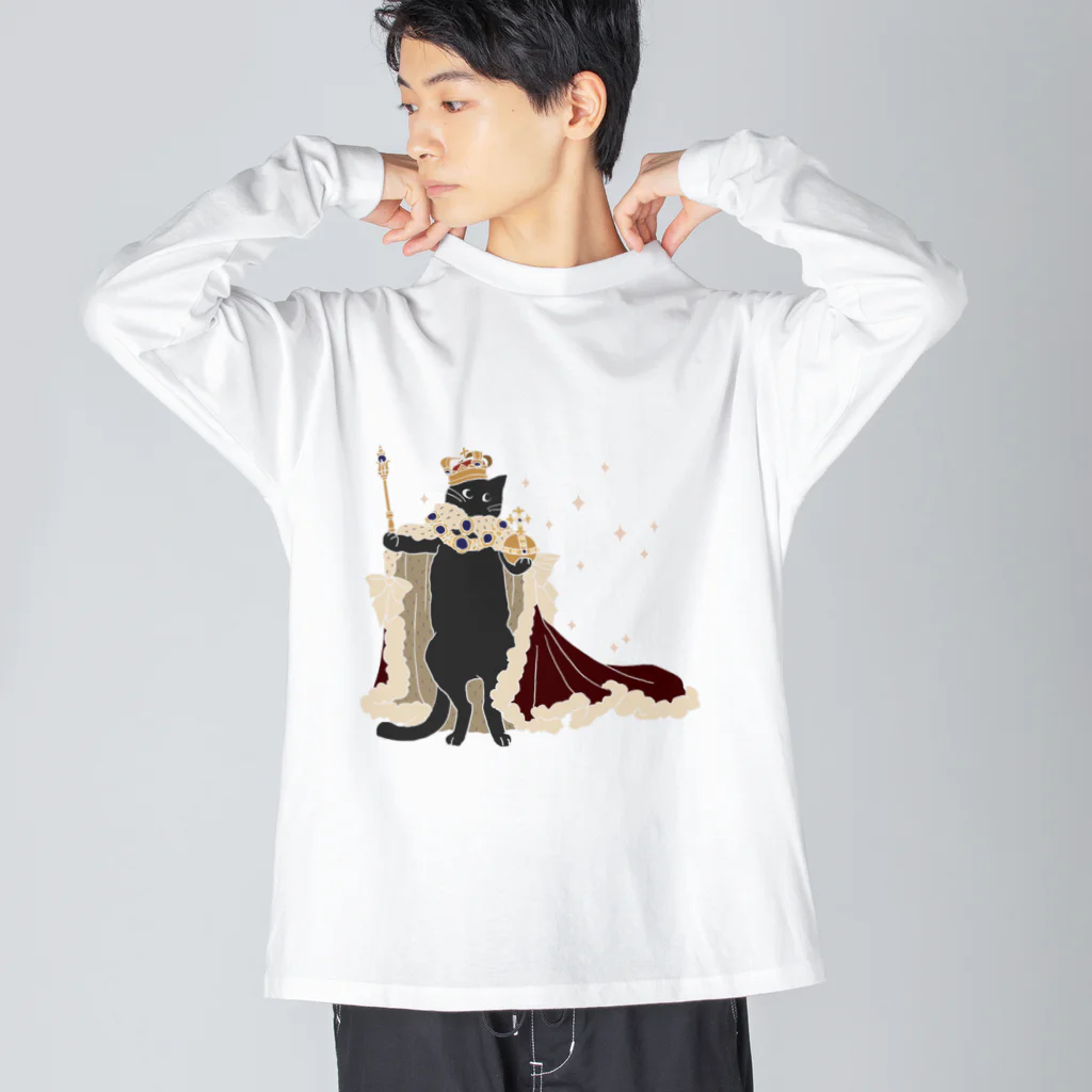 猫柳の王様ねこさん ビッグシルエットロングスリーブTシャツ