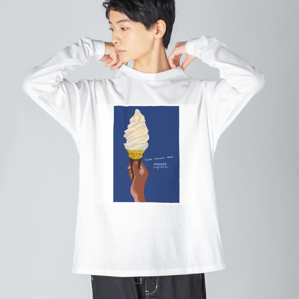 STUDIOunfreesiaのLate summer CREAM ビッグシルエットロングスリーブTシャツ