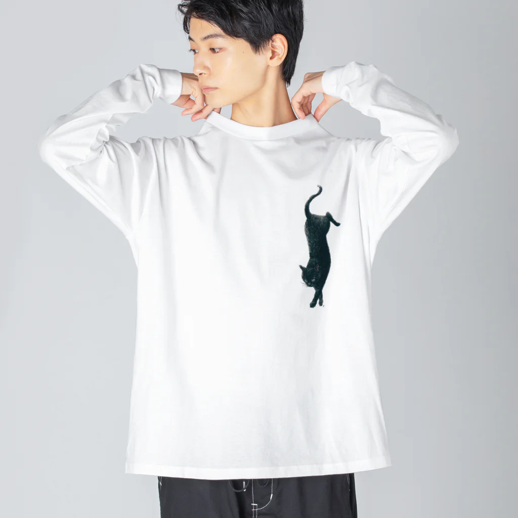 オチタケヒト takehito ochi きゃったろうのフォールキャット A Big Long Sleeve T-Shirt