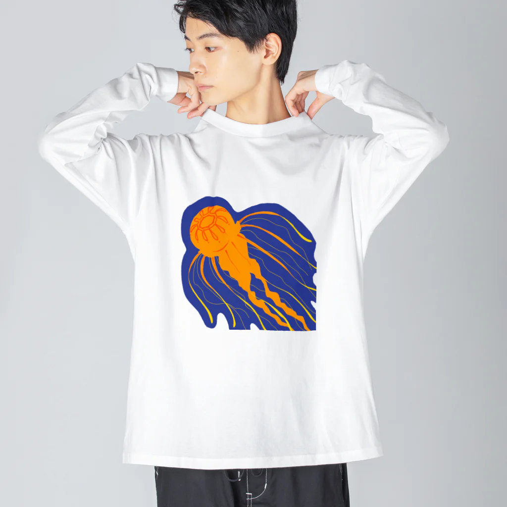 ぱくちのお店のオレンジのクラゲ Big Long Sleeve T-Shirt