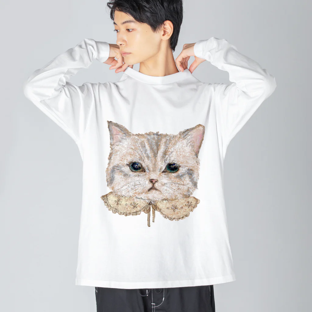 erichandmade × eric_joy_のおめかしねこ ビッグシルエットロングスリーブTシャツ