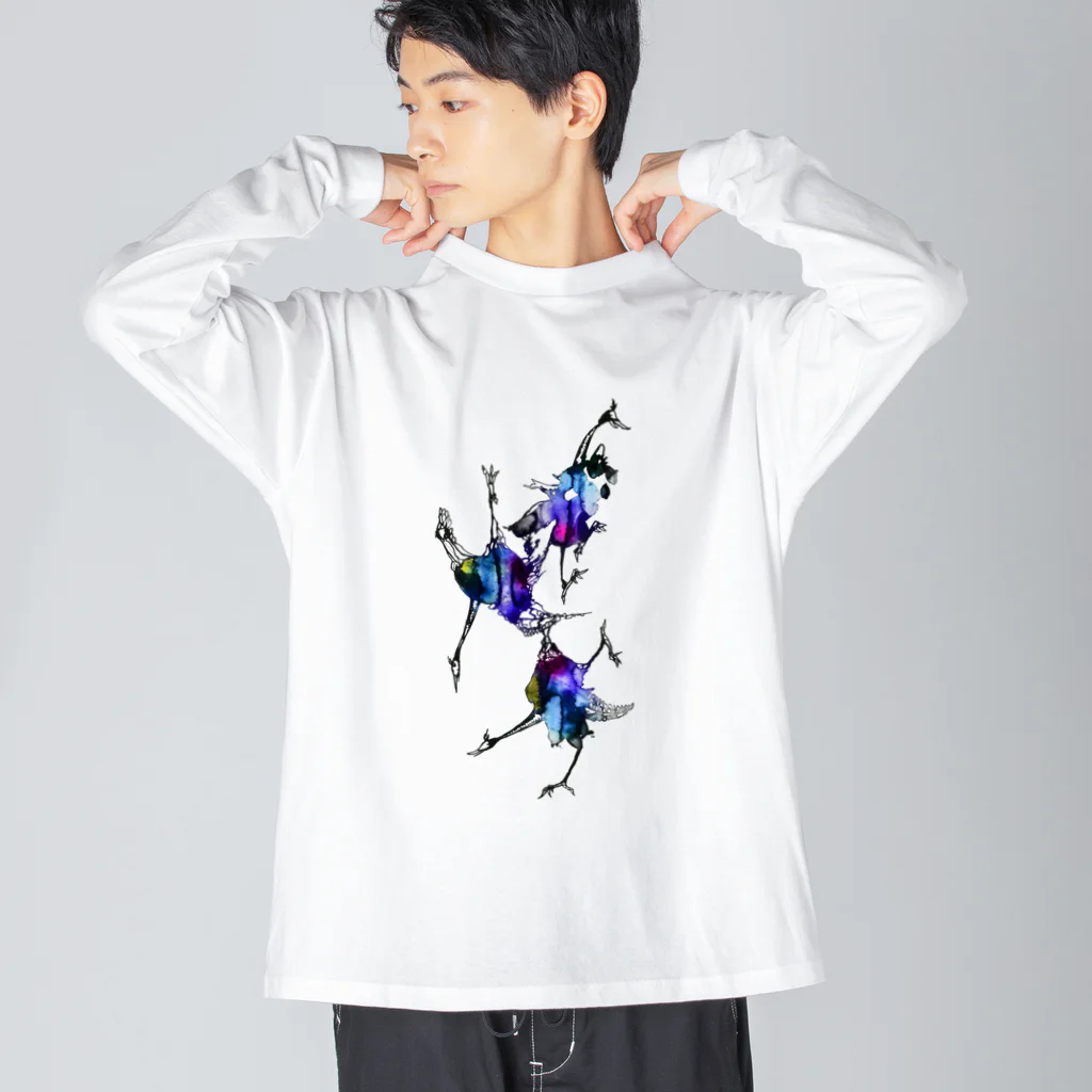 saoliicaの３羽のツル Big Long Sleeve T-Shirt