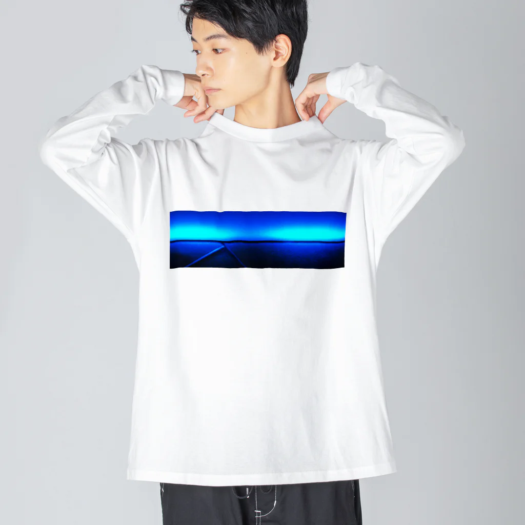 2nd Shunzo's boutique の背中合わせのブルー  Big Long Sleeve T-Shirt