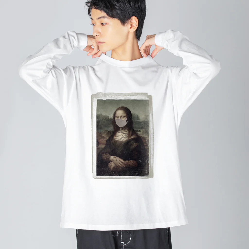 せんべろのmona lisa（額縁あり） Big Long Sleeve T-Shirt