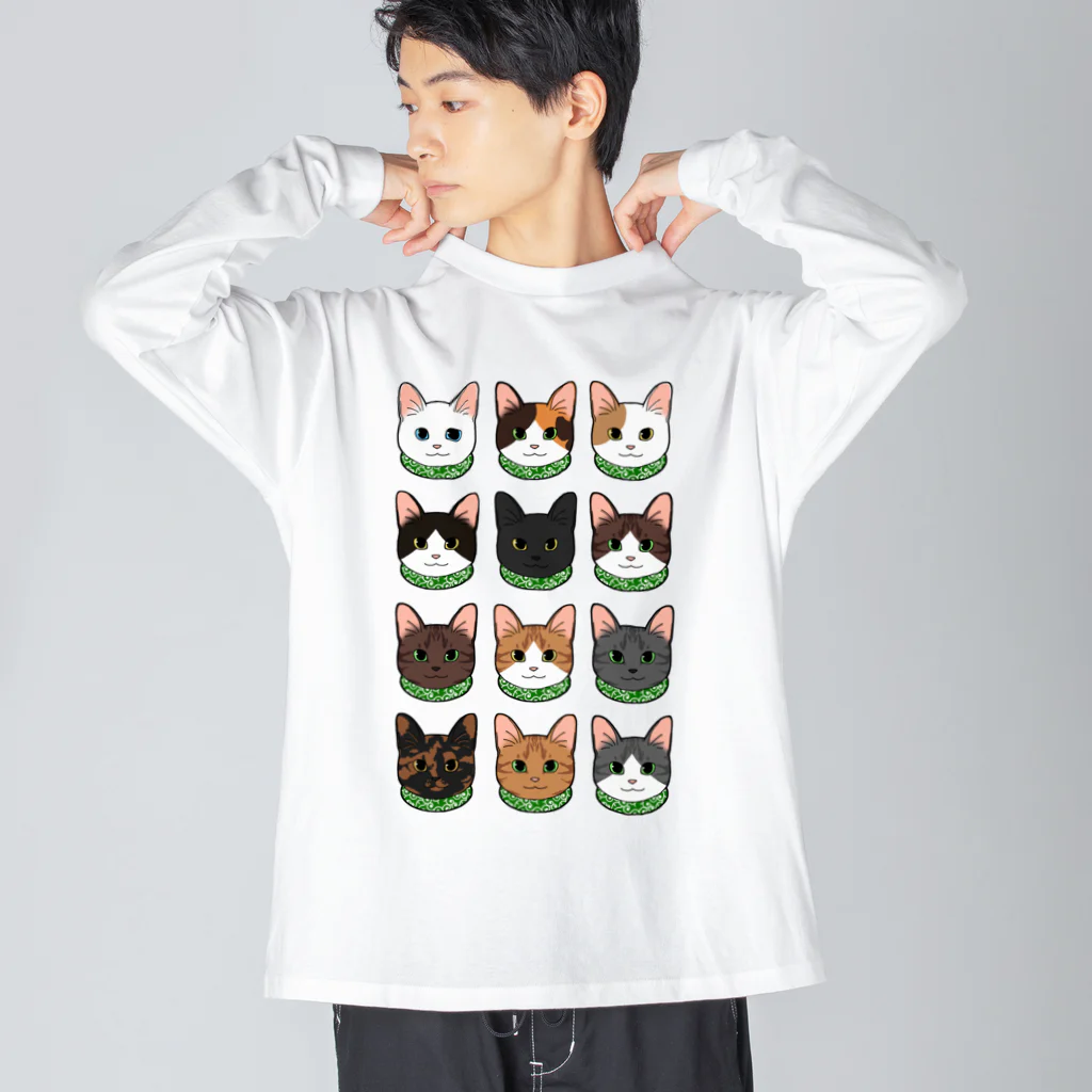 OSORAの日本の猫たち Big Long Sleeve T-Shirt