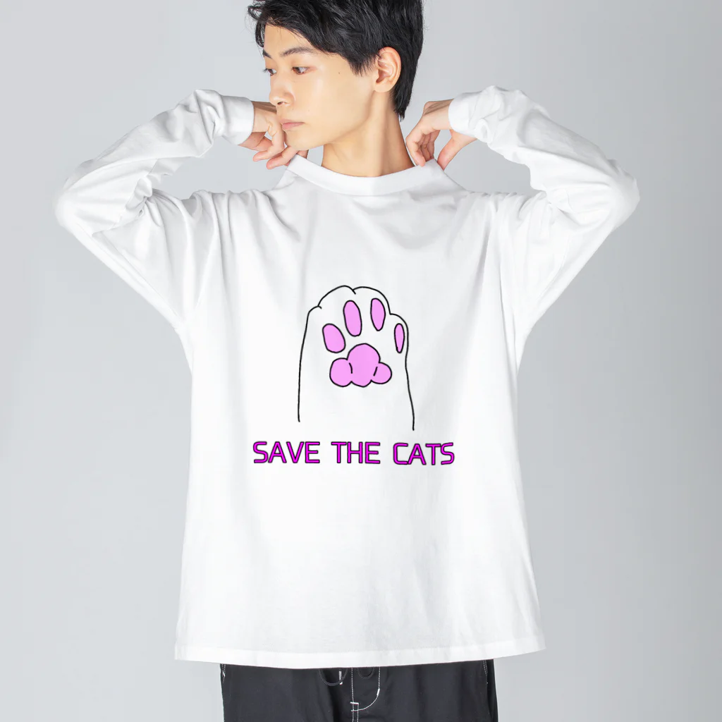 あみKENのSave the cats1 ビッグシルエットロングスリーブTシャツ