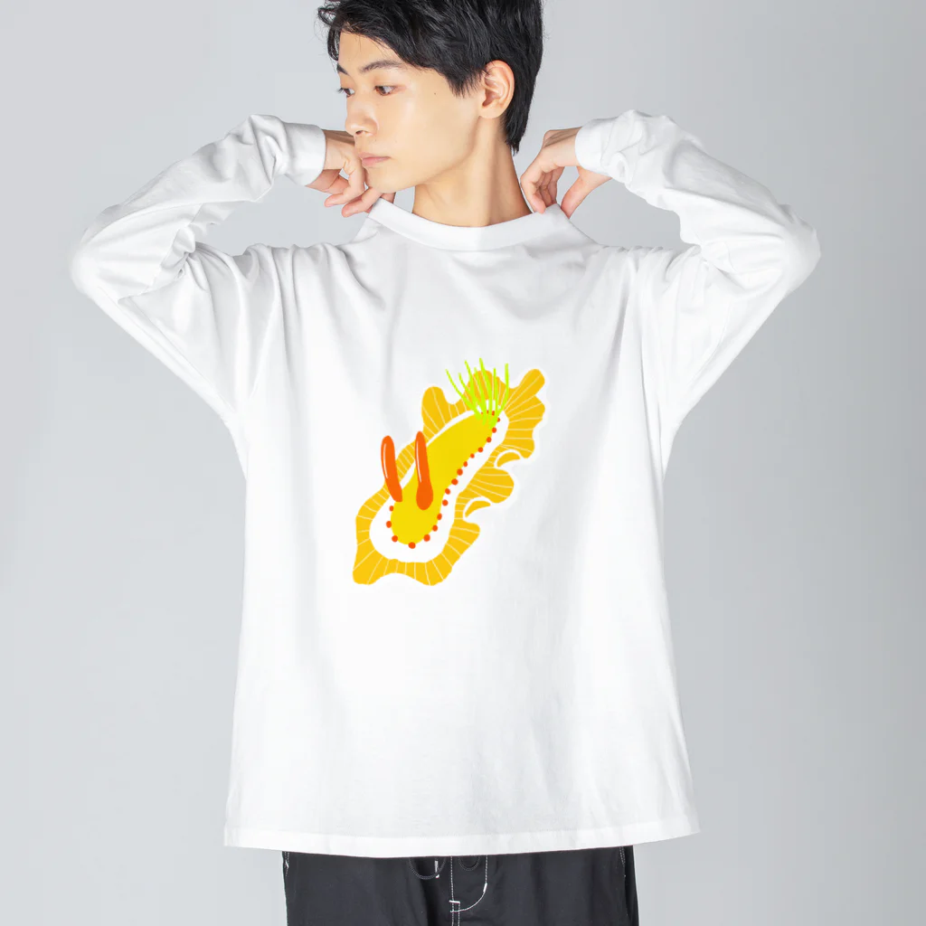 ぱくちのお店のウミウシのしーくん ビッグシルエットロングスリーブTシャツ