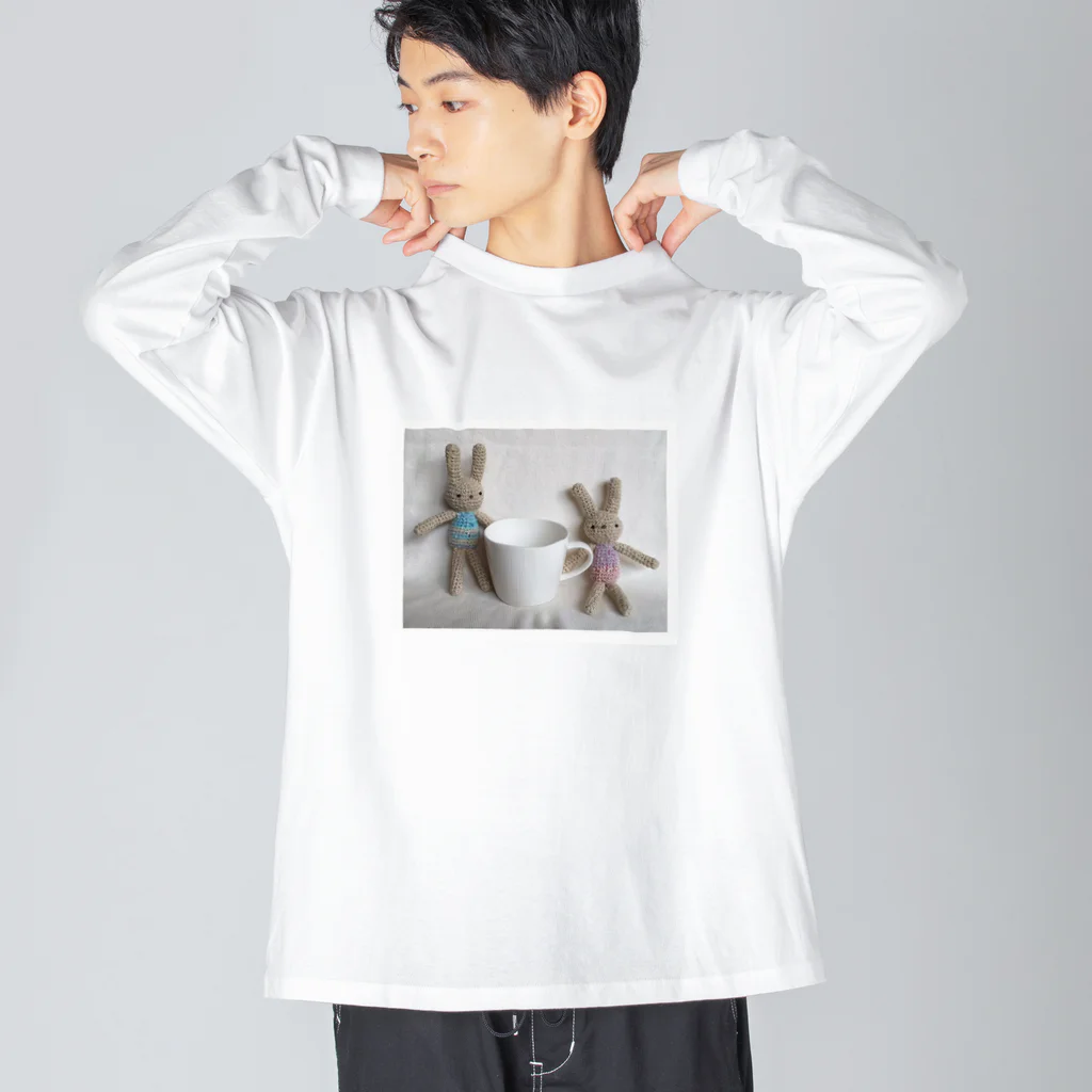 cy-egg.factoryの編みうさ Friends Big Long Sleeve T-Shirt