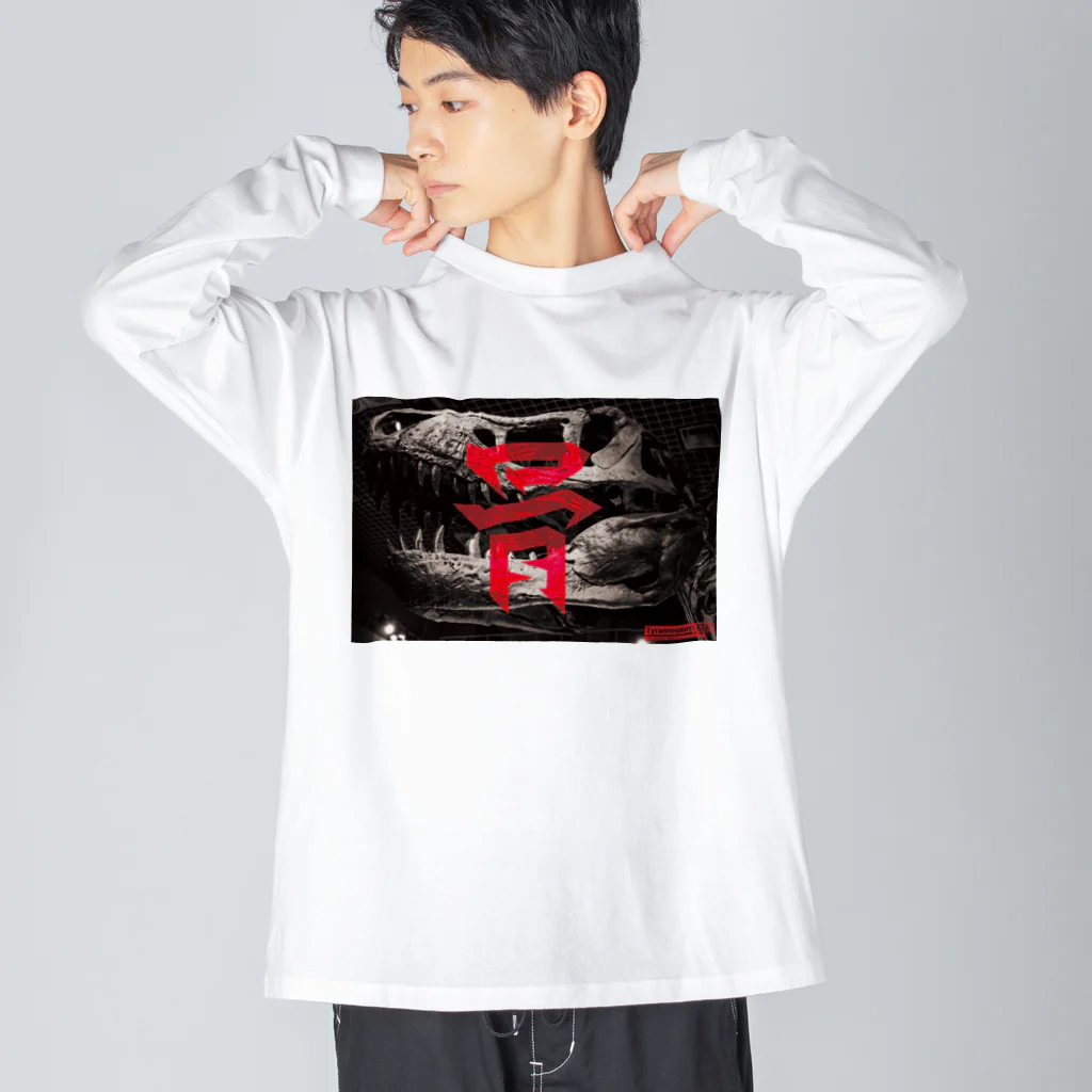 SHRIMPのおみせの「骨」グラフィックビッグシルエットロングスリーブTシャツ Big Long Sleeve T-Shirt