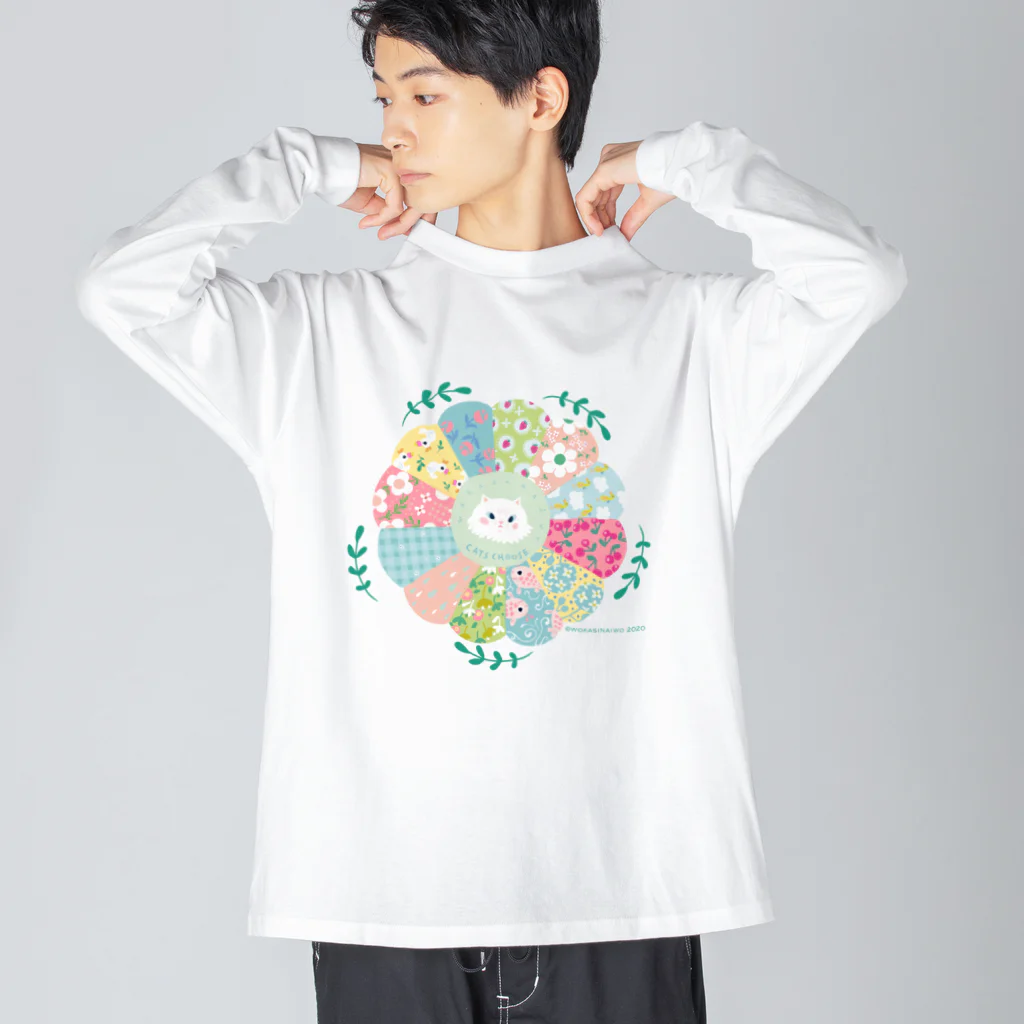 wokasinaiwoのドレスデンネコちゃん ビッグシルエットロングスリーブTシャツ