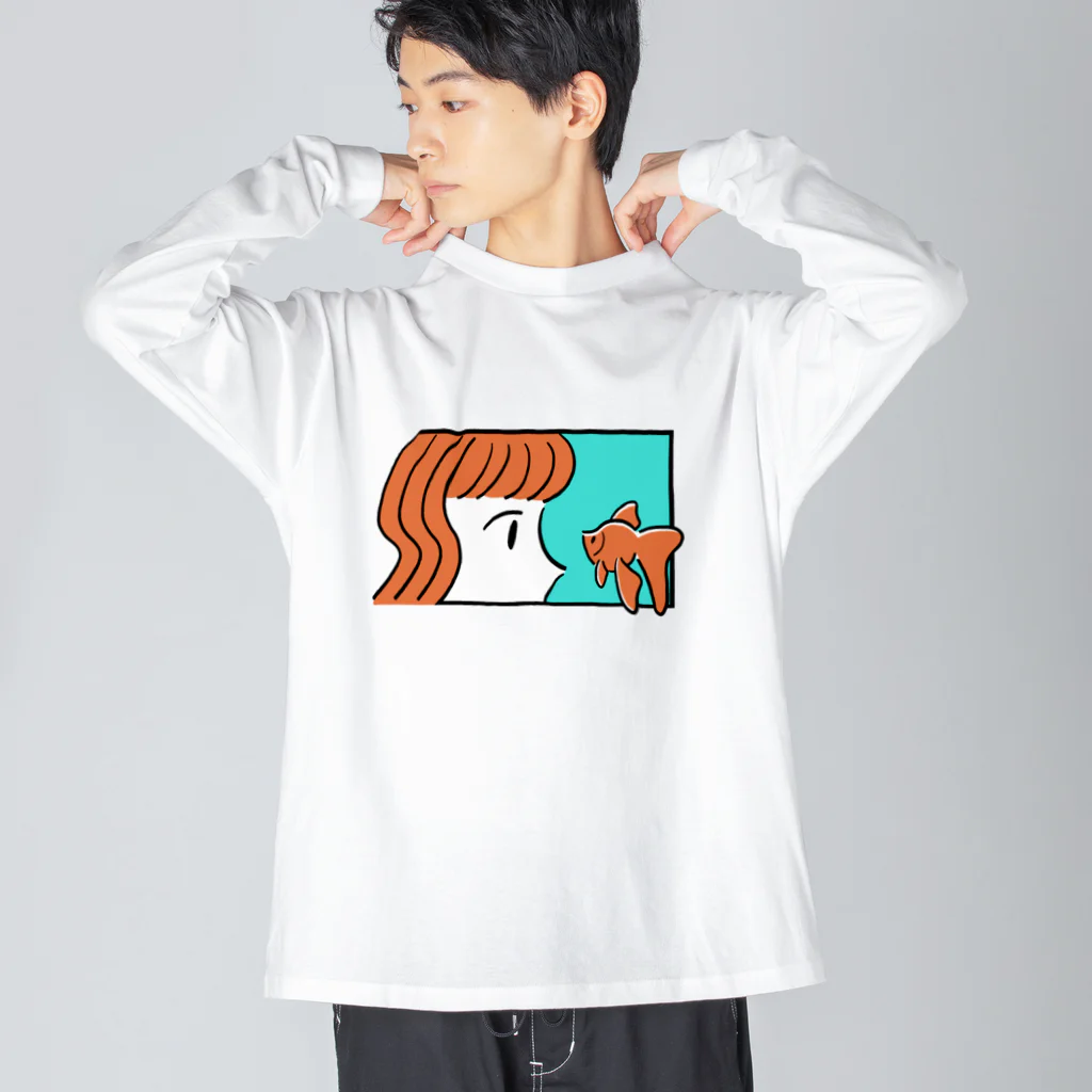 あめたまのGOLD FISH ビッグシルエットロングスリーブTシャツ