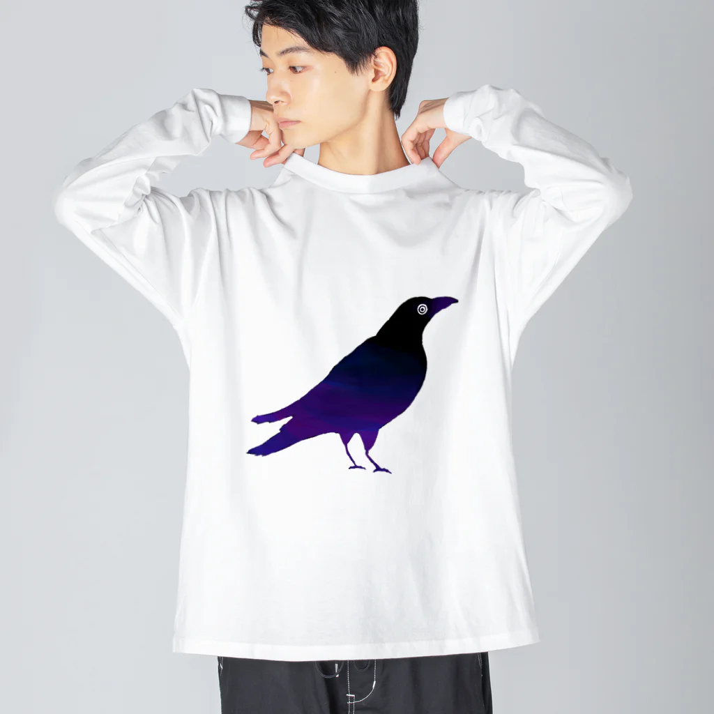 ラザ郎のカラス Big Long Sleeve T-Shirt