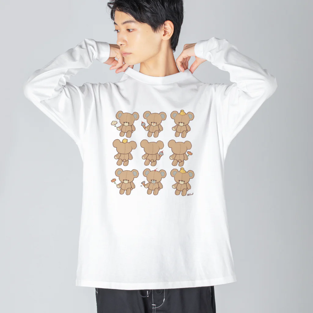 あか熊のくまのぬいぐるみいっぱいロンT Big Long Sleeve T-Shirt