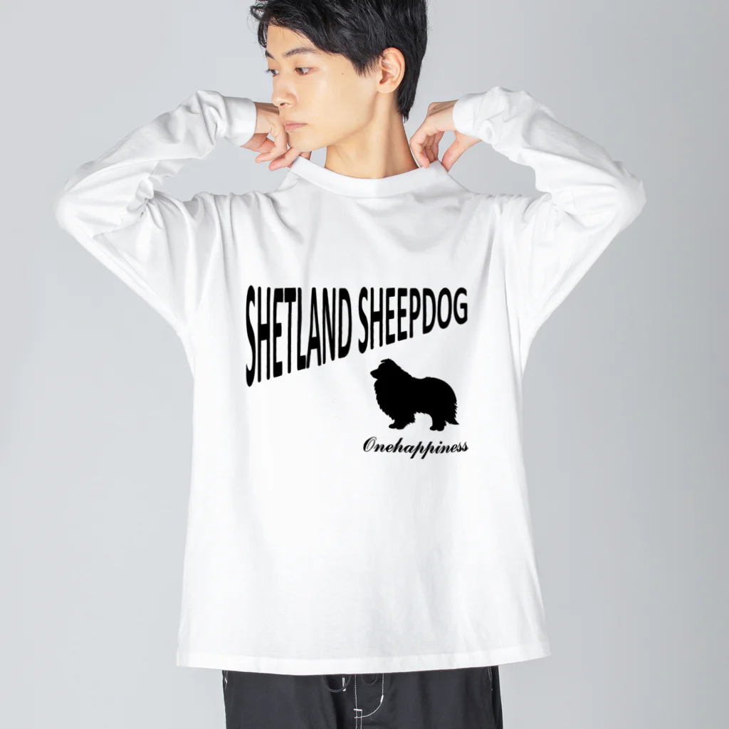 onehappinessのシェットランドシープドッグ ビッグシルエットロングスリーブTシャツ