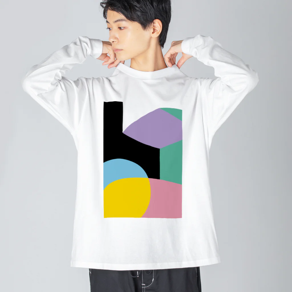 ゴロ展のグッズ｜入船ゴローのBIG ロング ゴロT／a_005（トリミングシリーズ） Big Long Sleeve T-Shirt