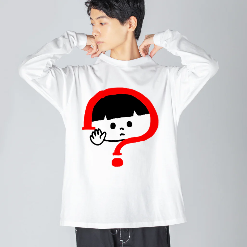 hikoのシロクロ君とあお目ねこ Big Long Sleeve T-Shirt