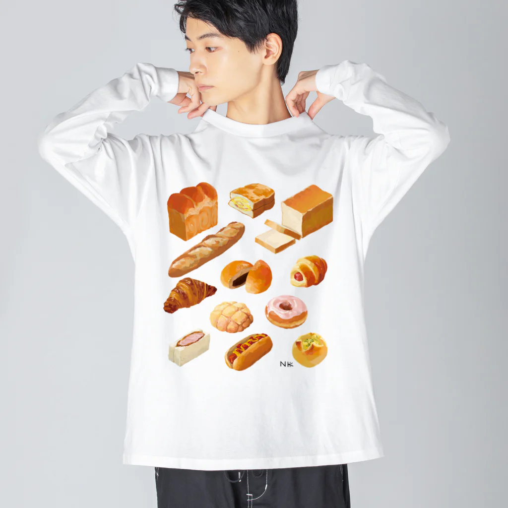 くさのなおひでのぱぱんがパン！ ビッグシルエットロングスリーブTシャツ