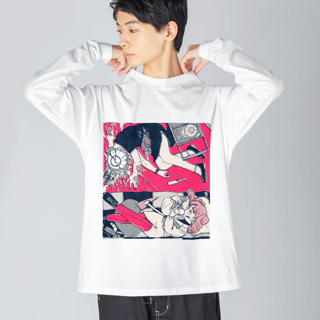 三月病のラーメン破壊 Big Long Sleeve T-Shirt