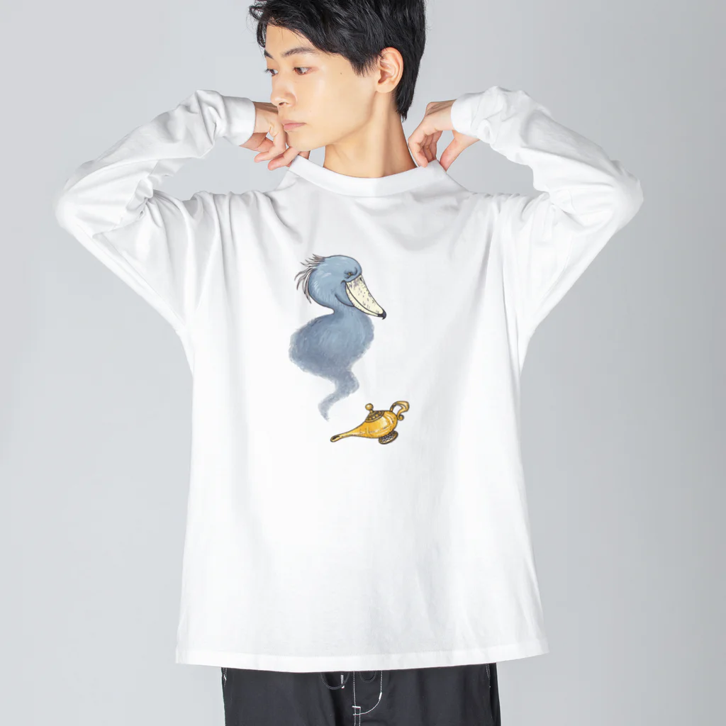 Leee_sanのハシビロコウランプ ビッグシルエットロングスリーブTシャツ