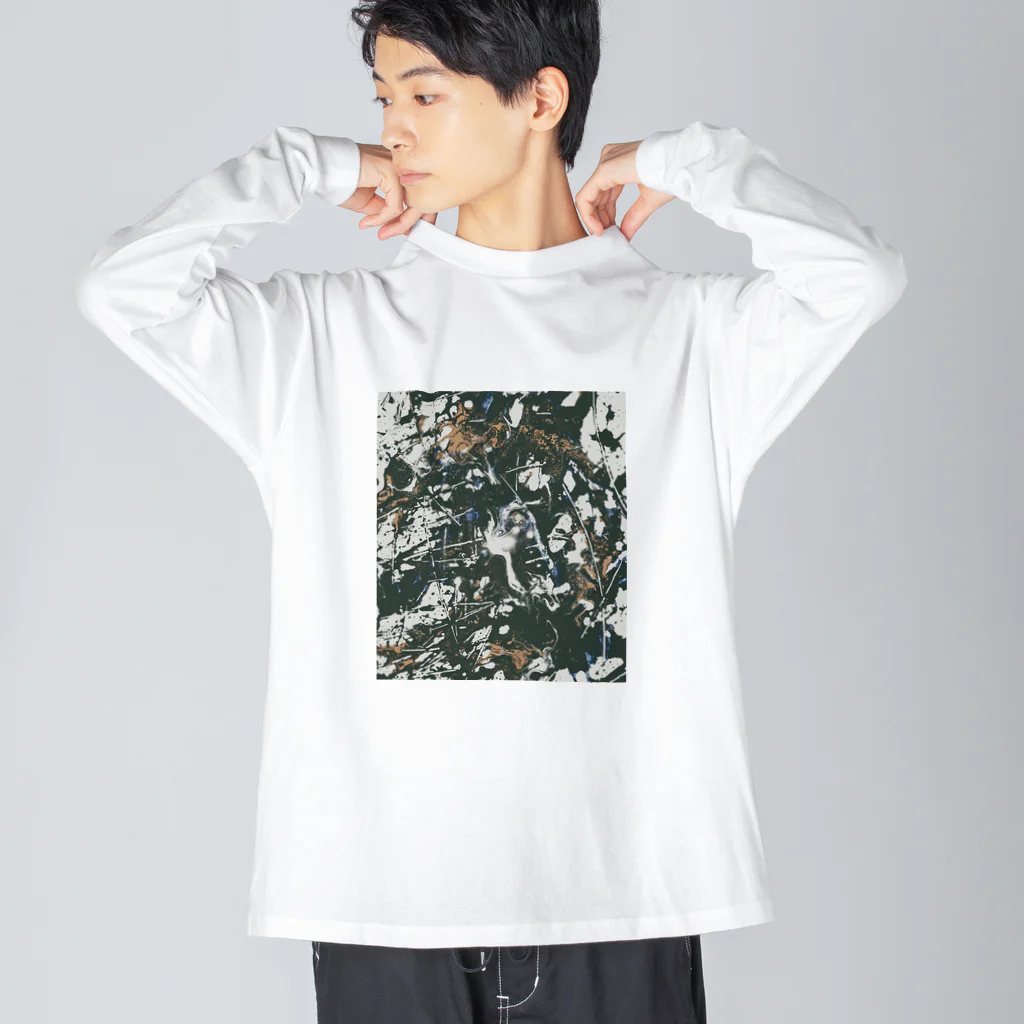 兎派のpaint_02_natural ビッグシルエットロングスリーブTシャツ