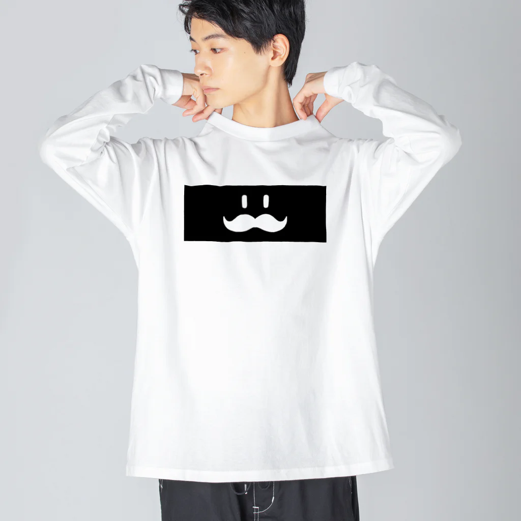 トシゾーのSUZURIのとこのヒゲ（黒帯）透過大 Big Long Sleeve T-Shirt